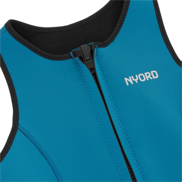 2026 Nyord Womens Solu Yulex 2/ 2mm Front Zip Long Jane Wetsuit SOLWLJ22001-BLKCBL - Black / Celestial Blue